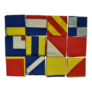 Late 20th Century Nautical Napkins- Boxed Set of 12
