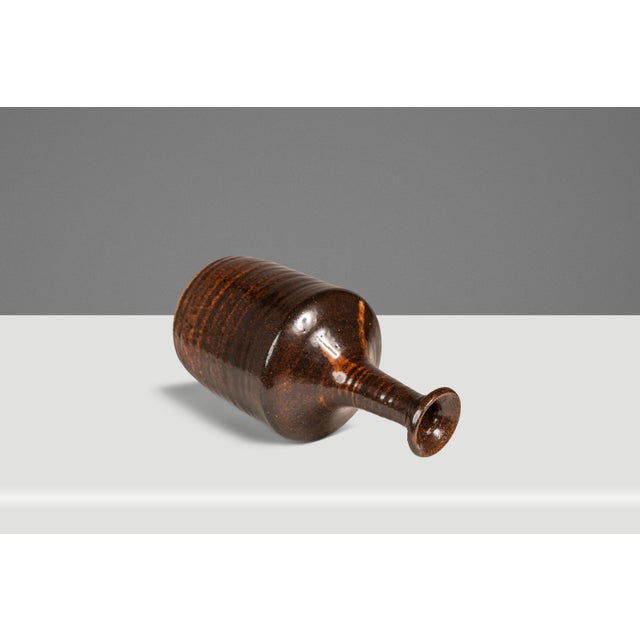 Ceramic Japanese Modern Stoneware Studio Pottery Glazed Vase / Vessel, Japan, C. 1970s For Sale - Image 7 of 15