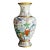 Large Vintage Chinese Cloisonné Vase - White With Flowers and Blue Birds For Sale
