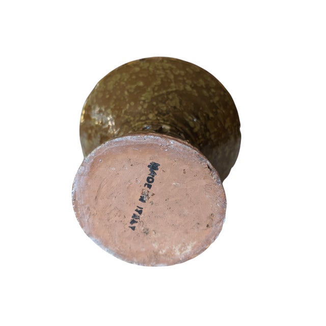 Mid Century Modern Italian Pottery Vessel Candle Holder For Sale - Image 9 of 12