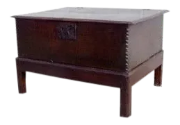 English Early Oak Box on Custom Base