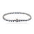 Metal Geometric 5.54 Carat Blue Sapphire Hexagon Tennis Bracelet in 14k White Gold For Sale - Image 7 of 15