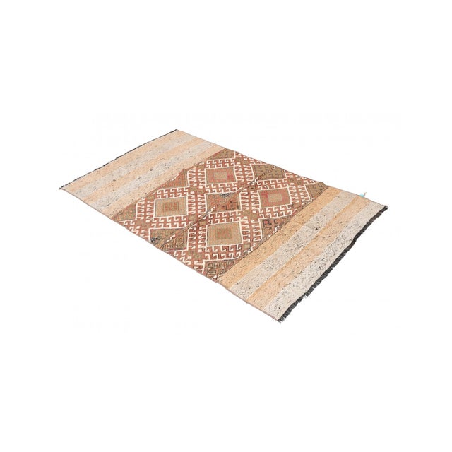 Handwoven vintage decorative kilim rug from Marash region of Turkey. Approximately 50-60 years old. In good condition....