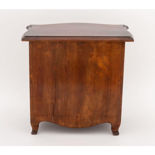 Louis XVI Style Porcelain and Gilt Metal Mounted Mahogany Diminutive Commode For Sale - Image 9 of 9