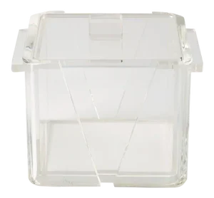 1970s Art Deco Revival Geometric Lucite Ice Bucket