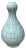Crackle Pattern Aqua Blue Flare Slender Neck Ceramic Vase For Sale