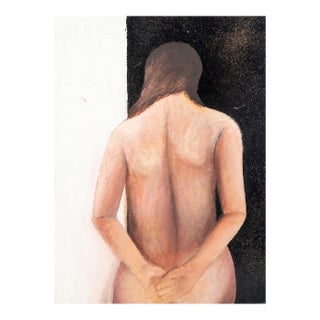Dan Lynch ([American, 1930-2019) "Figure Standing" Oil on Board For Sale