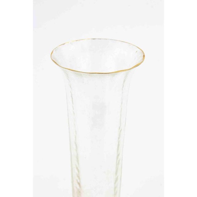 Mid-Century Art Glass Vase with Gold Overlays, Europe, 1930s For Sale - Image 4 of 6