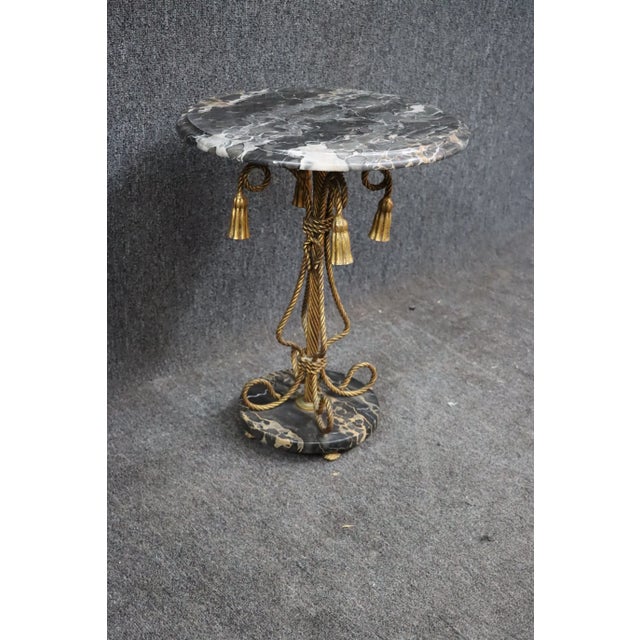 Regency Marble & Gilt Cocktail Table For Sale In Philadelphia - Image 6 of 7