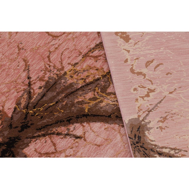 Dark Pink Rug & Kilim’s Modern Rug With Abstract Patterns “Arghavan” For Sale - Image 8 of 8