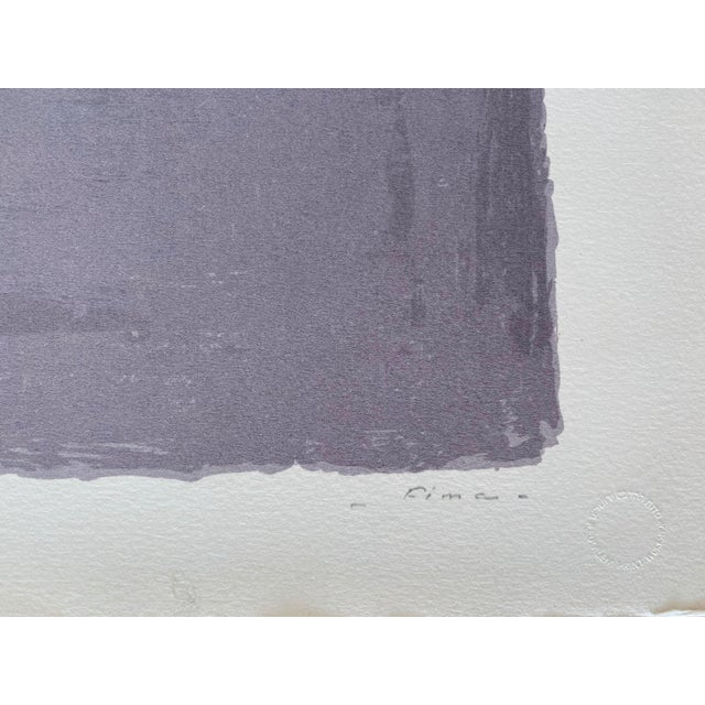 Early 20th Century Efraim Fima, Chinese Israeli Modernist Still Life Lithograph Abstract Flowers in Vase For Sale - Image 5 of 10