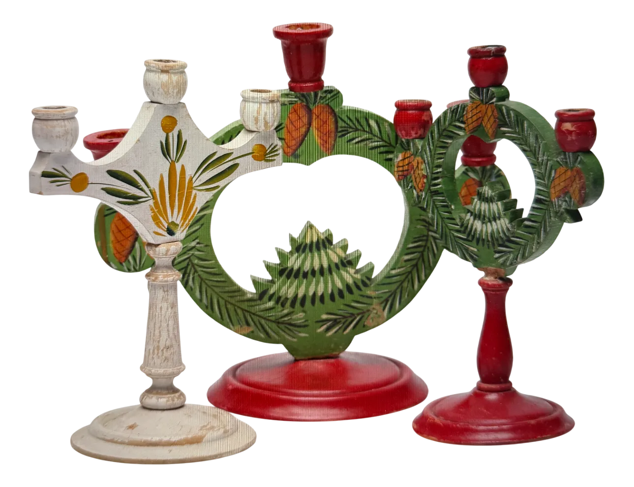 Swedish God Jul Candleholders, 1890s, Set of 3 | Chairish
