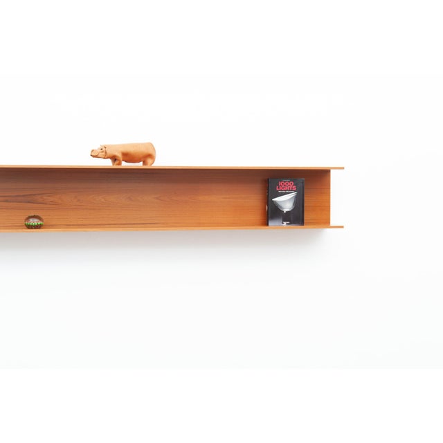 Mid-Century Modern Teak Wall Shelf by Walter Wirz for Wilhelm Renz, 1960s For Sale - Image 3 of 8