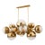 Corbett Lighting Kyoto 12-Light Linear Chandelier – Vintage Polished Brass For Sale