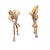 Elegant mid-century diamond drop earrings crafted in 14 karat yellow gold with white gold diamond accents, designed in a...