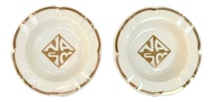 Vintage Nasm Logo Ashtrays - a Pair