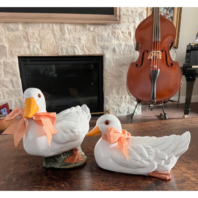 1980s Glazed Terra Cotta Ducks by Earth Needs Ltd. - A Pair For Sale - Image 4 of 14