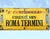 Yellow Vintage Italian Double-Sided Metal Train Route Sign: Roma Termini to Firenze SMN, 1970s For Sale - Image 8 of 17
