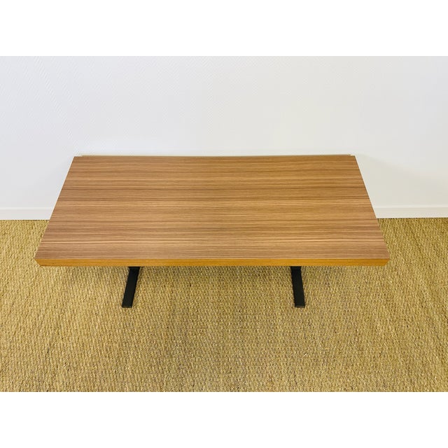 Vintage Lift-Top Coffee Table in Formica and Black Metal, 1970s For Sale - Image 12 of 15