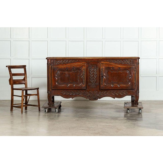18th Century French Carved Walnut Marriage Buffet, 1720 For Sale - Image 4 of 14