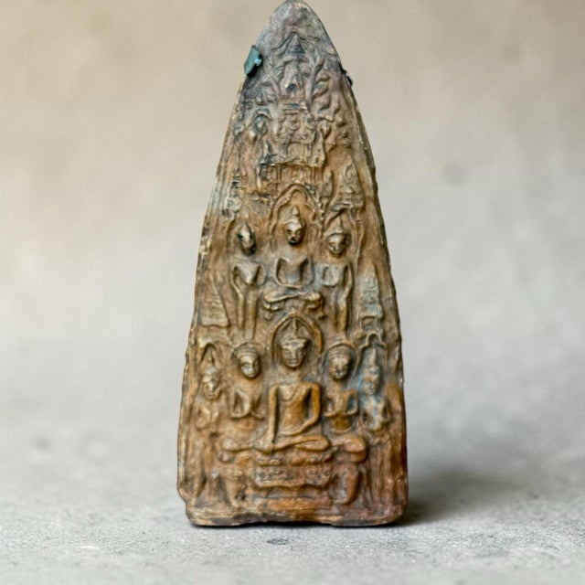 Mid 20th Century Devotional Buddhist Clay Tsa-Tsa For Sale - Image 5 of 5