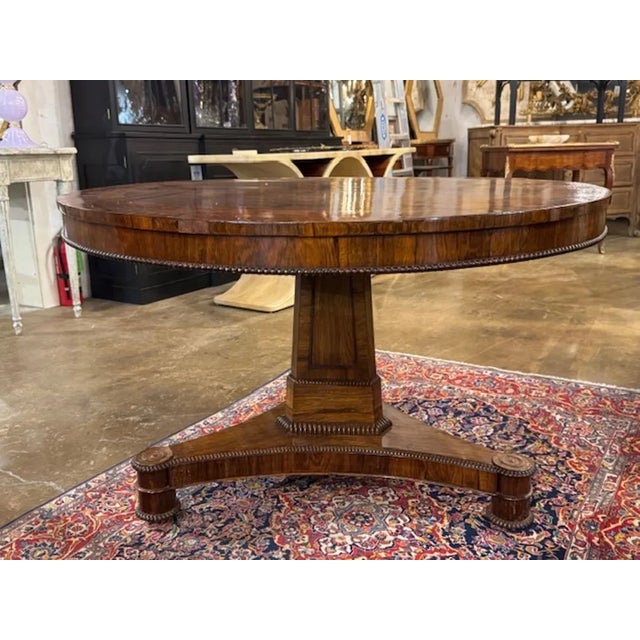 Traditional 19th Century English Regency Style Rosewood Center Table For Sale - Image 3 of 5