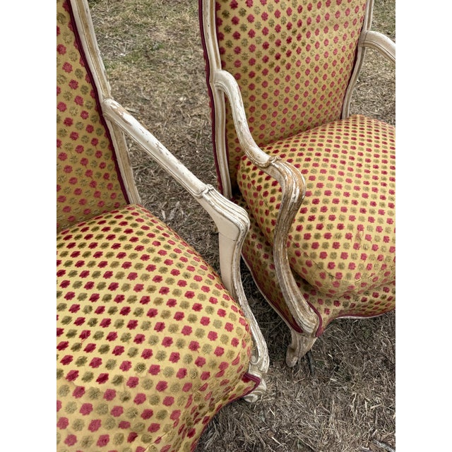 Large 18th Century French Louis XV Bergere or Armchair- A Pair For Sale - Image 6 of 11