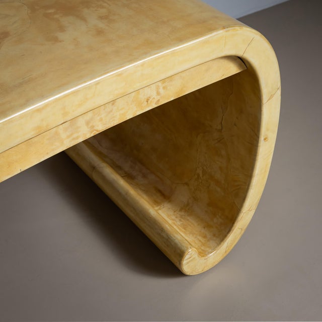 1960s Parchment-Covered Desk, Attributed to Karl Springer, 1960-80s For Sale - Image 5 of 8