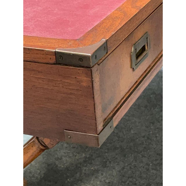Brandt Mid-Century Modern Campaign-Style Desk With Chair For Sale - Image 9 of 11