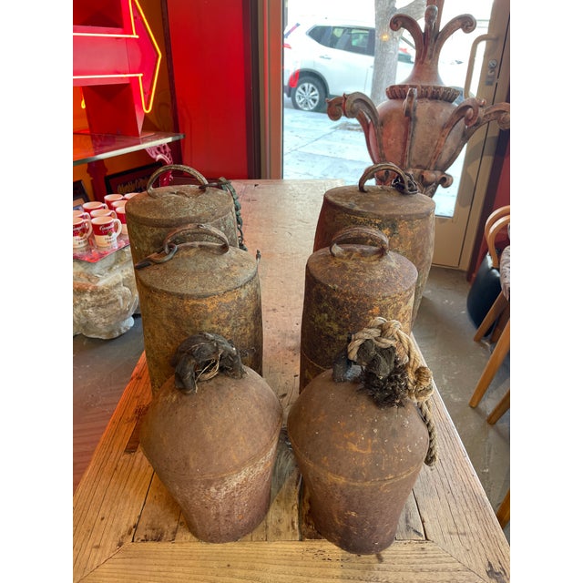 Set of 6 Antique Copper Yak Bells For Sale - Image 12 of 12