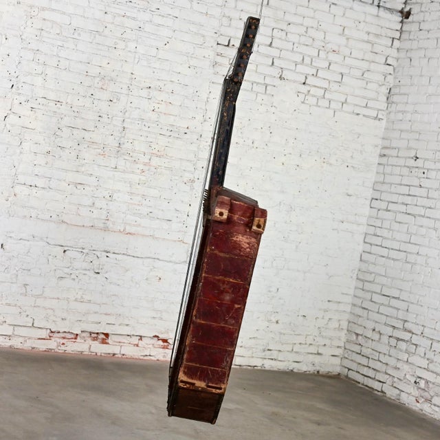Brown 1850-1950 Folk Art Rustic Wood Guitar Harp Decorative Wall Hanging or Sculpture For Sale - Image 8 of 12
