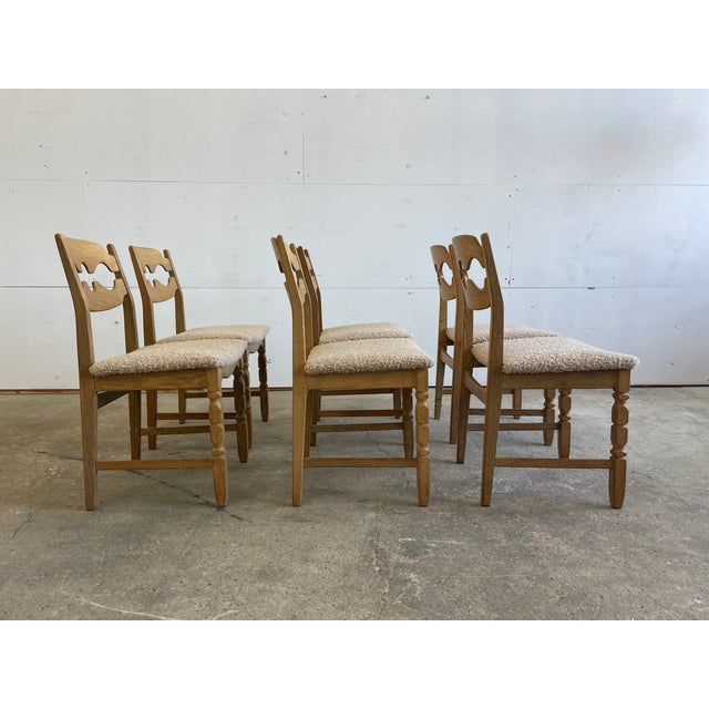Danish Razorblade Dining Chairs by Henning Kjærnulf for E.G. Møbler, 1960s, Set of 6 For Sale - Image 4 of 11