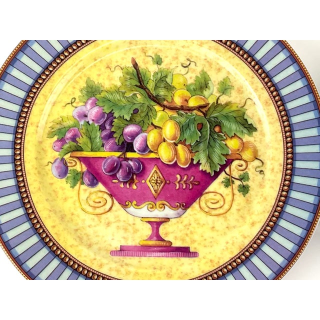 Email De Limoges (Enamel of Limoges) Porcelain Plates From The"Renaissance" Collection by I. Godinger For Sale - Image 4 of 9