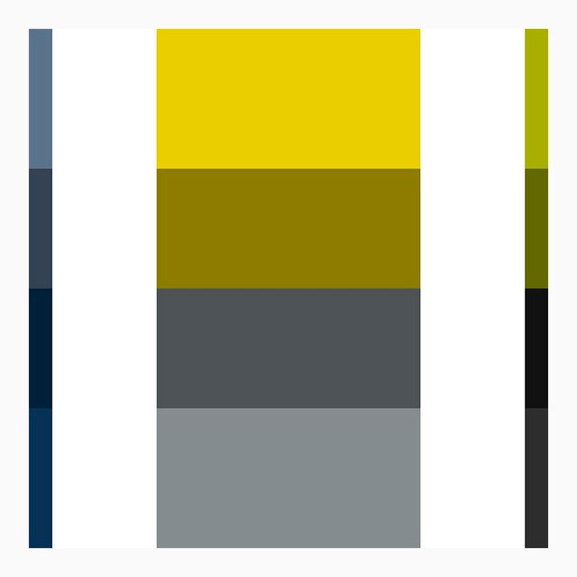 Mid-Century Modern Couples Yellow Blue GreenArt Print 30" X 23" by Liz Roache For Sale - Image 3 of 6