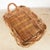 1950s Mid-Century Chunky Rectangular Wicker Bread Basket With Handles For Sale - Image 5 of 18