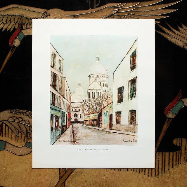 The School of Paris 1950s After Maurice Utrillo "Sacre-Ceur", First Edition Swiss Full-Color Print For Sale - Image 3 of 9