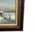 Vintage Signed Winter Landscape Oil Painting on Canvas in Hand-Carved Wood Frame, Rustic Snow Cabin Scene.. For Sale In Seattle - Image 6 of 10