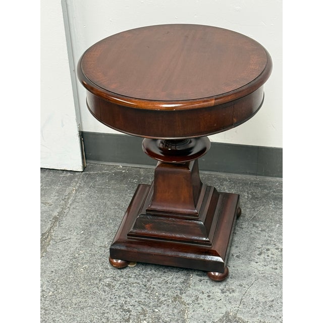 Ralph Lauren Home Anglesey Pedestal End Table For Sale - Image 10 of 12