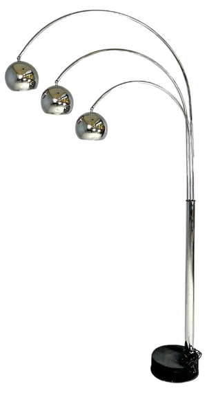 Italian Modern Chromed Metal Floor Lamp attributed to Goffredo Reggiani for Reggiani, 1970s