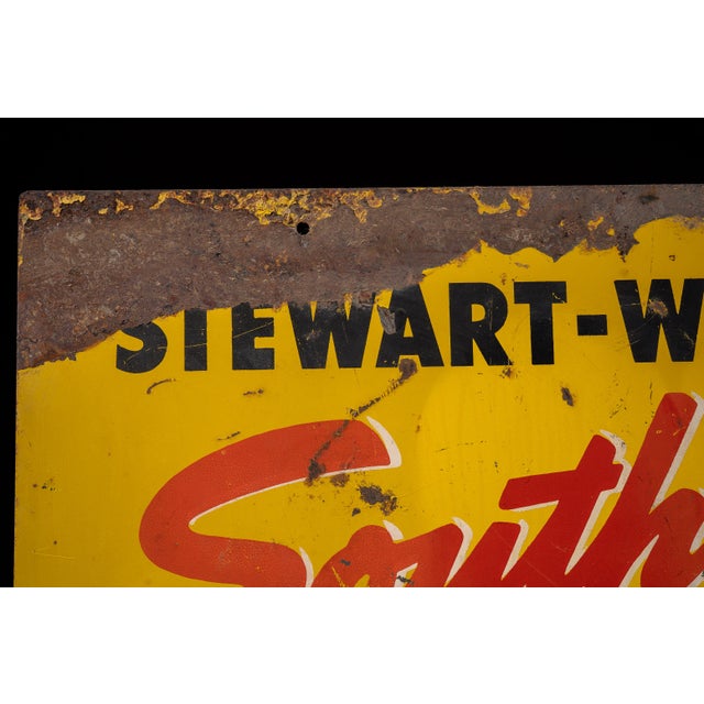Vintage Double-Sided Painted Metal Stewart-Warner Dealership Advertising Sign For Sale - Image 11 of 12