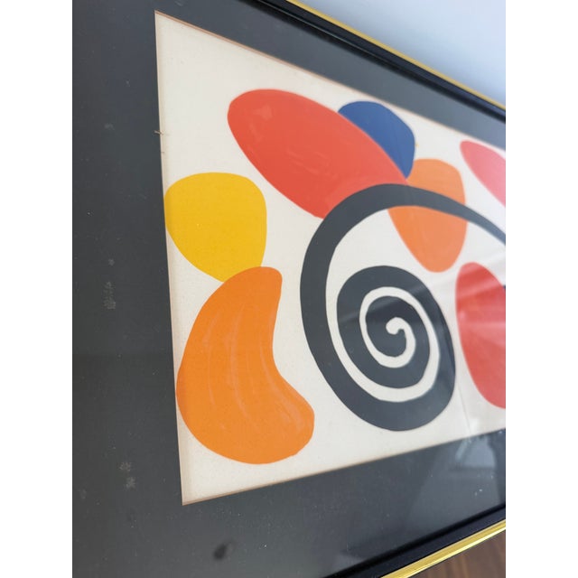 Mid-Century Modern 1970s Alexander Calder Mid-Century Modern Folio Lithograph, Framed For Sale - Image 3 of 7