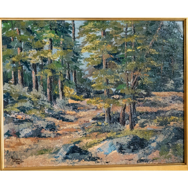 We are selling this interesting large Impressionist type painting. This painting is done in oil on masonite board panel....