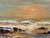 Golden Seascape with Waves Crashing onto Rocks at Sunset by 20th Century Artist 1980 Circa For Sale - Image 6 of 18