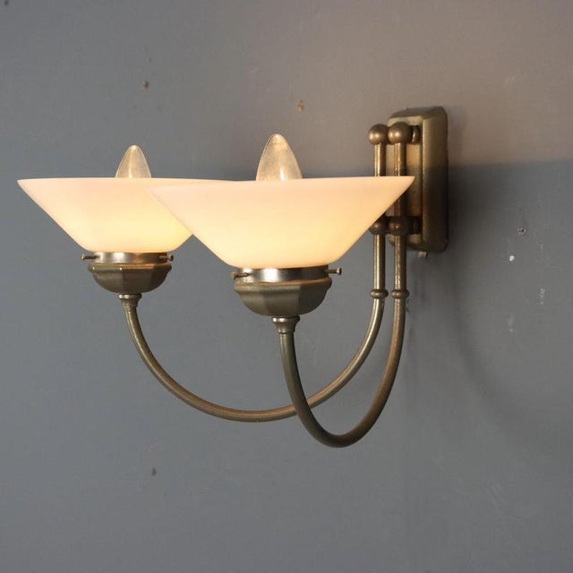 Vintage Wall Lamp in Glass and Metal, 1960s For Sale - Image 3 of 8