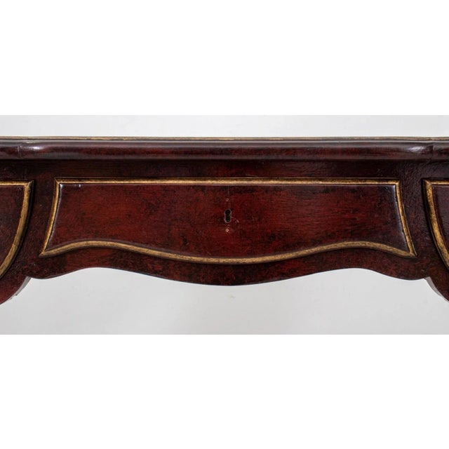 Mid 20th Century French Louis XV Style Leather Top Writing Desk For Sale - Image 5 of 11
