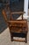 Gothic Antique Elgin a Simonds Dark Oak Wood Wainscot Side / Dining Chair W/ Arms & Carved Back For Sale - Image 3 of 18