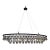 Ochre Arctic Pear Oval Chandelier For Sale