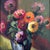 Mid-Century Modern Vintage Floral Still Life Painting Oil on Canvas - Signed For Sale - Image 3 of 11