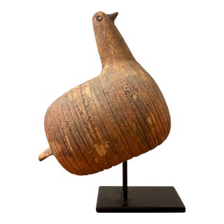 Rare 1960s Aldo Londi for Bitossi Italian Ceramic Bird Sculpture For Sale