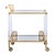 Modern Pasargad Home Glacia Modern 2-Tier Lucite and Metal Bar Cart For Sale - Image 3 of 8